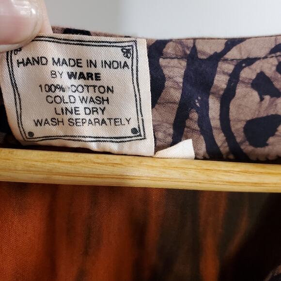 Market Place Not Charity Orange and Black button up lightweight button up - Picture 6 of 6